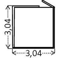 Emplacement des portes A, B ou C à préciser à la commande. Les portes s’ouvrent uniquement vers l’extérieur. Dimensions hors tout en m.