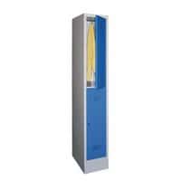 Vestiaire 2 cases penderie Medium - 1 colonne largeur 300 mm - Sur socle