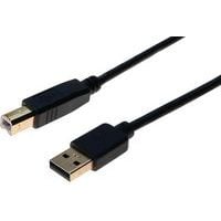 Cordon USB 2.0 type A et B avec ferrites noir - 5,0 m