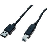 USB 2.0-kabel  type A en B zwart - 1,8 m