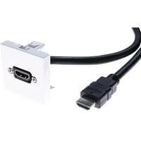 Wand aansluitpaneel 45 x 45 met haakse HDMI-kabel - 15 m