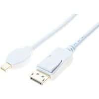 Cordon displayport et mini displayport 1.2 blanc - 1M