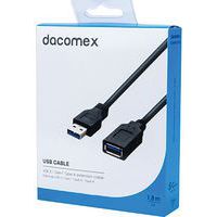 Verlengkabel USB 3.1 Gen1 Type-A - Type-A zwart - 1,8 m DACOMEX