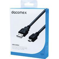 Kabel USB 2.0 Type-A - mini USB B zwart - 1,5 m DACOMEX