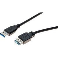 Verlengkabel USB 3.0 type A en A eco zwart - 1,8 m