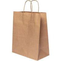 Sac cabas en papier kraft avec poignée torsadée - Lot de 250 - Matfer