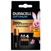 Alkalinebatterij Optimum AA - 4 eenheden - Duracell