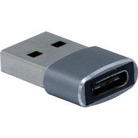 Slanke adapter USB-A 2.0 mannelijk - USB-C vrouwelijk - Dacomex