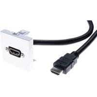 Wand aansluitpaneel 45 x 45 met haakse HDMI-kabel - 5 m