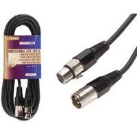 Câble XLR 3P Male et Femelle noir 6m