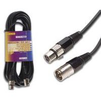 Rallonge xlr 3P male et femelle noir 10m