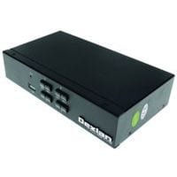 Commutateur KVM 4 ports HDMI 4K et USB et Audio et câbles DEXLAN