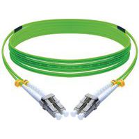 Duplex jumper 2,0 mm OM5 LC-UPC/LC-UPC groen - 2 m