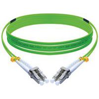 Duplex jumper 2,0 mm OM5 LC-UPC/LC-UPC groen -  5m