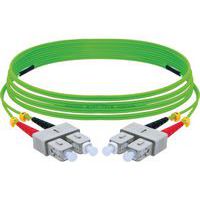 Duplex jumper 2,0 mm OM5 SC-UPC/LC-UPC groen - 10 m