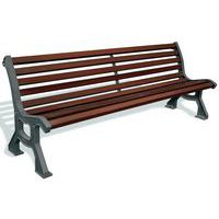 Banc Camoda  bois exotique/fonte- Manutan Expert