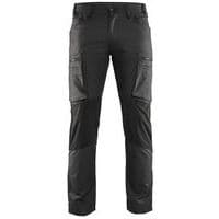 Pantalon services stretch gris foncé/noir