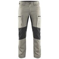 Pantalon services stretch beige/noir