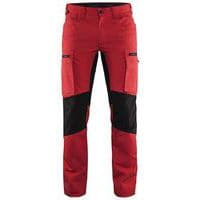 Pantalon services stretch rouge/noir