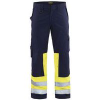 Pantalon multinormes marine/jaune fluorescent