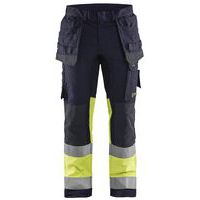 Pantalon multinormes inhérent stretch marine/jaune fluorescent