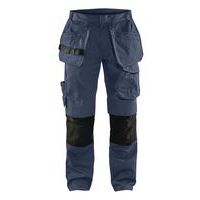 Pantalon services stretch avec poches flottantes marine foncé/noir