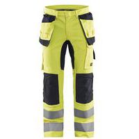 Pantalon multinormes inhérent stretch jaune fluorescent/marine