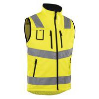 Gilet softshell haute visibilité jaune fluorescent