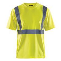 T-shirt haute visibilité col en V jaune fluorescent