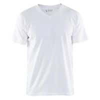 T-Shirt col en V blanc