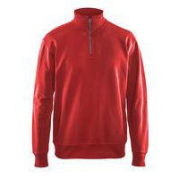 Sweat col camionneur rouge