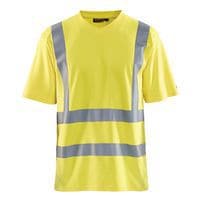 T-Shirt haute visibilité col en V anti-UV jaune fluorescent