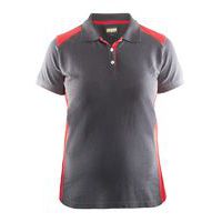 Polo femme gris/rouge