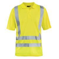 Polo anti-UV haute visibilité jaune fluorescent