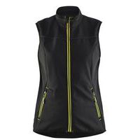 Gilet sans manche softshell femme noir/jaune