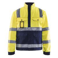 Veste haute visibilité jaune fluorescent/marine avec soufflet