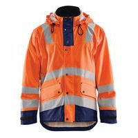 Veste de pluie niveau 2 orange fluorescent/marine