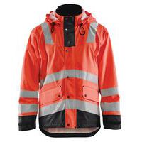 Veste de pluie niveau 2 rouge fluorescent/noir