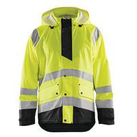 Veste de pluie haute visibilité niveau 1 jaune fluo/noir, bas réglable