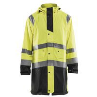 Veste de pluie haute visibilité niveau 1 jaune fluorescent/noir