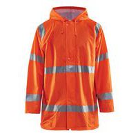 Veste de pluie haute visibilité niveau 1 orange fluorescent