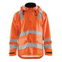 Veste de pluie haute visibilité niveau 3 orange fluorescent