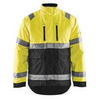 Veste hiver haute visibilité polyester jaune fluo/noir, respirant