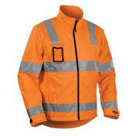 Veste softshell haute visibilité orange fluorescent étanche