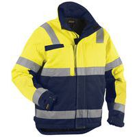 Veste hiver haute visibilité jaune fluorescent/marine, résistant