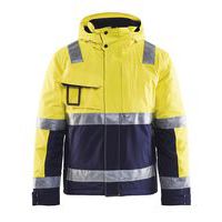 Veste haute visibilité hiver stretch 2D jaune fluorescent/marine