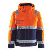 Veste haute visibilité hiver stretch 2D orange fluorescent/marine