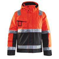 Veste haute visibilité hiver stretch 2D rouge fluorescent/noir