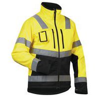 Veste softshell haute visibilité jaune fluorescent/noir étanche