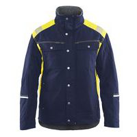 Veste artisan hiver marine/jaune fluorescent